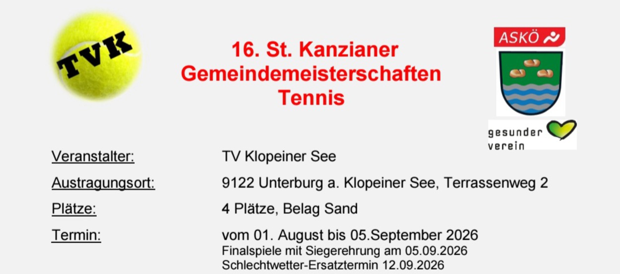 16. Gemeindemeisterschaften 2026