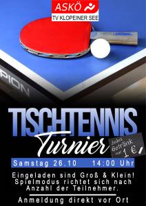 Tischtennis Turnier